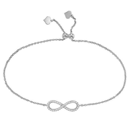 Silver Infinity Bolo Bracelet - FB1178