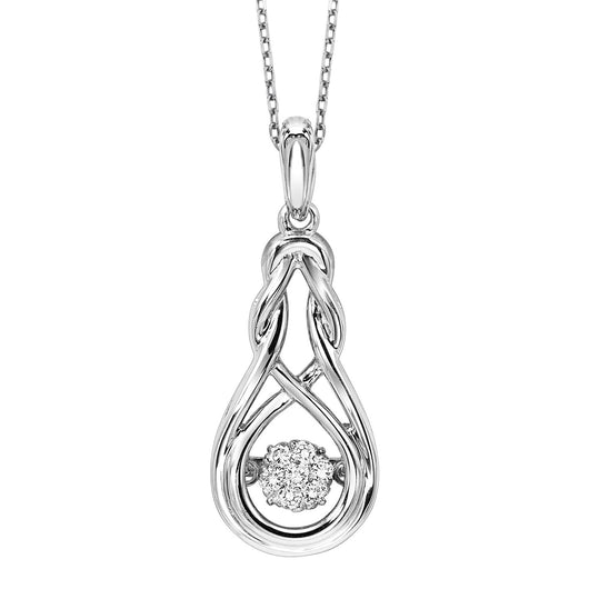 Rhythm of Love Silver Diamond Pendant