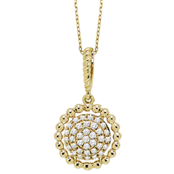 Gold Diamond Pendant 1/7 ctw