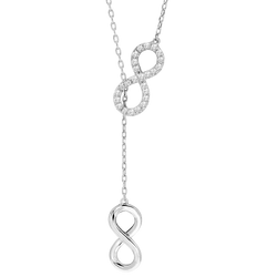 Gold Diamond Lariat Pendant 1/10 ctw