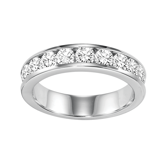 Round Diamond Channel Set Band